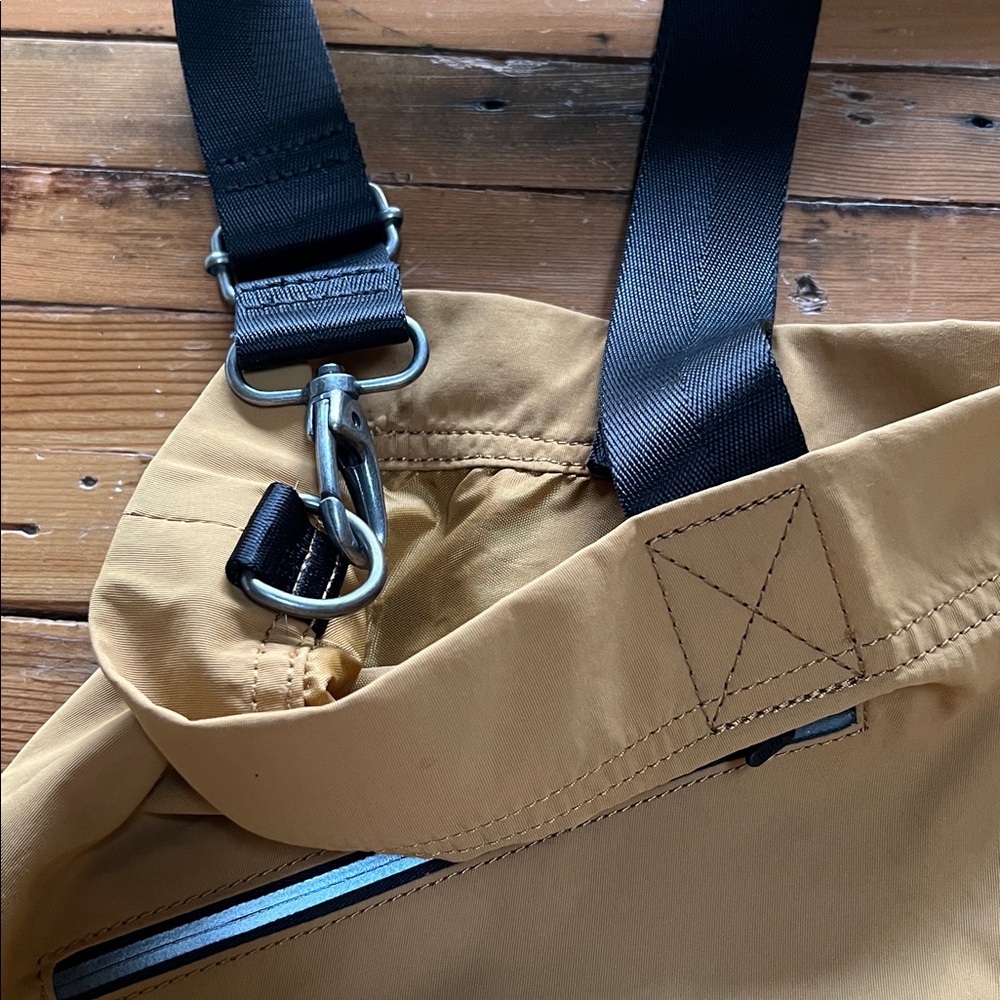 Athleta Large Mustard Nylon Tour Market Tote - Picture 7 of 10